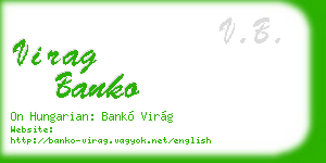 virag banko business card